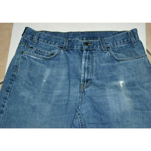 Kirkland jeans mens 34 x 31 Signature distressed straight blue - Picture 1 of 10